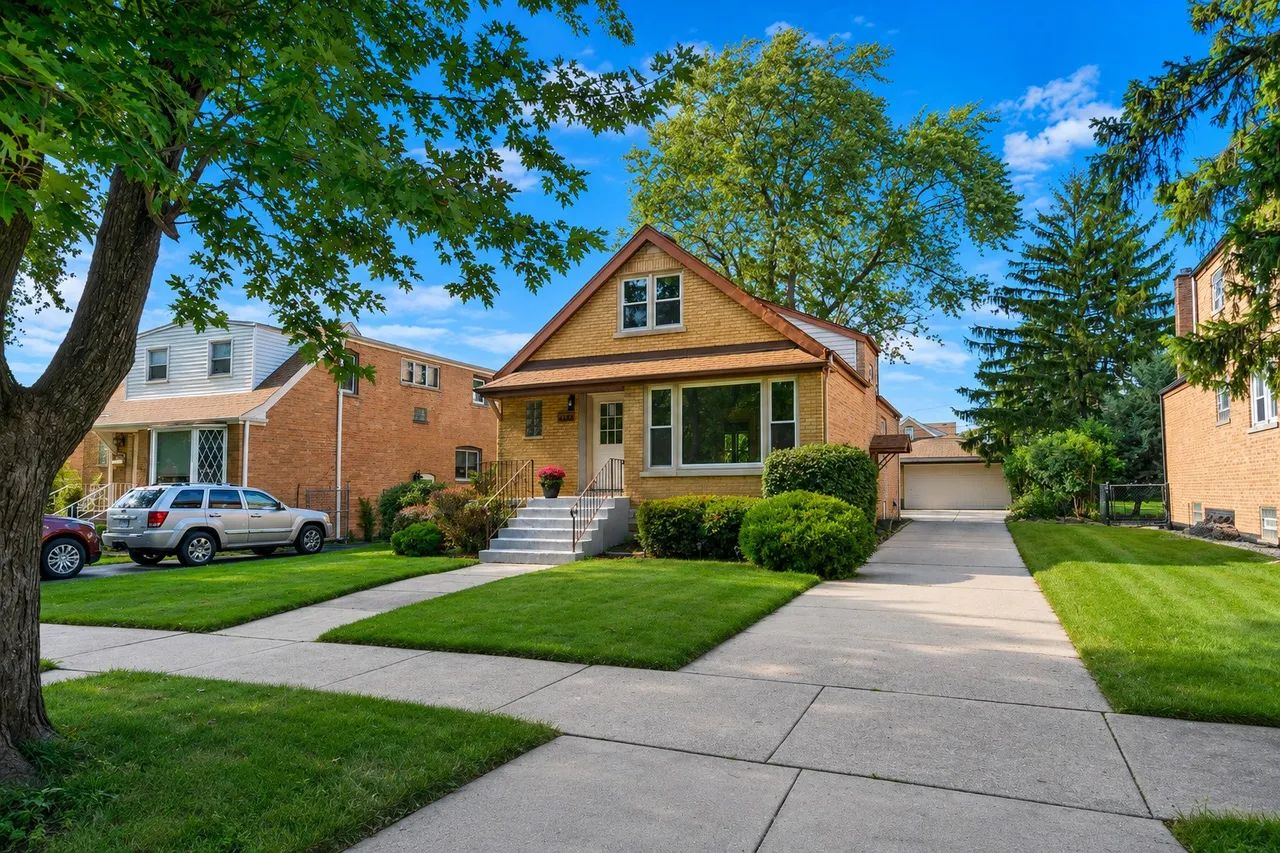 Front elevation and drive
